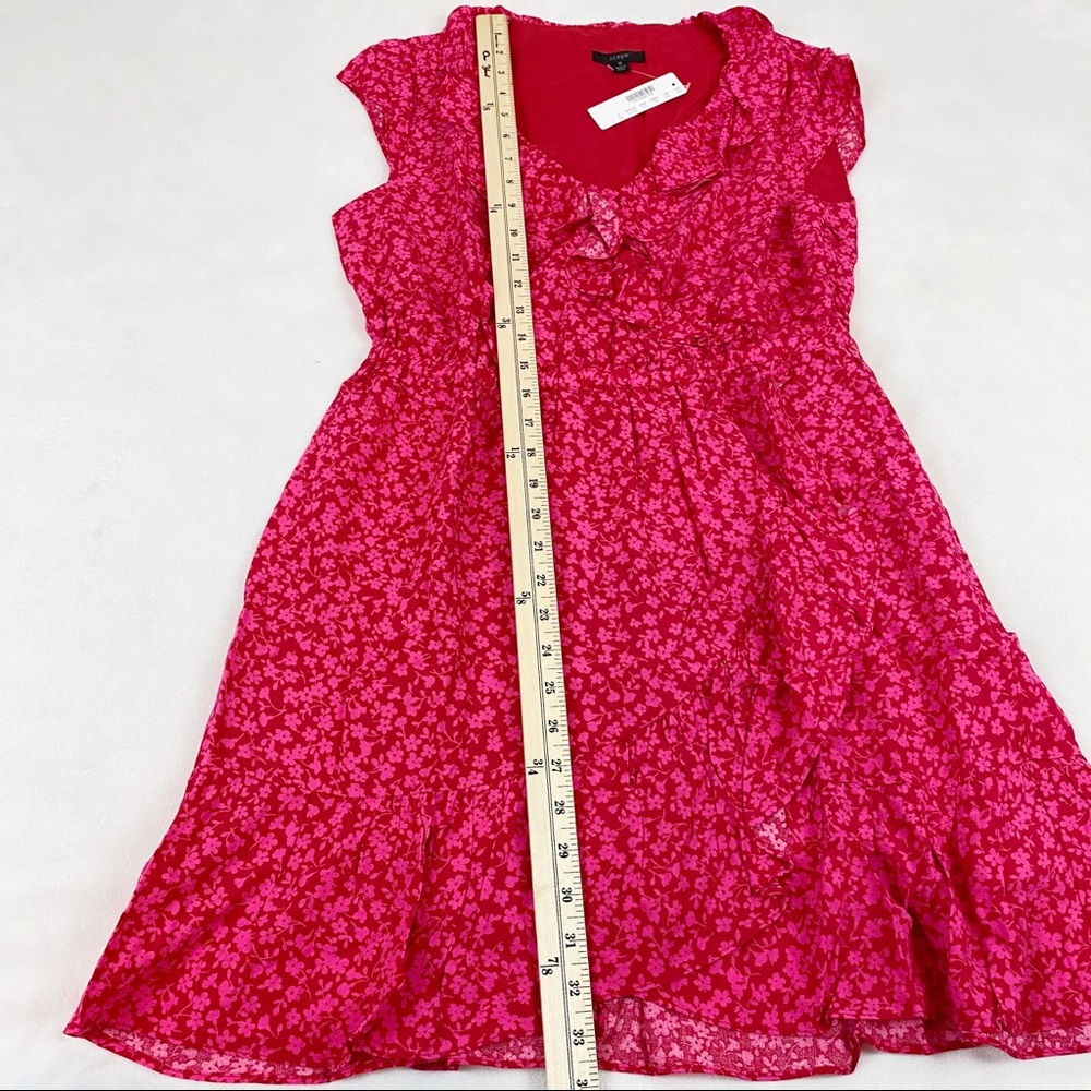 J Crew V-neck ruffle dress in tossed bouquet‎ print - Picture 3 of 12